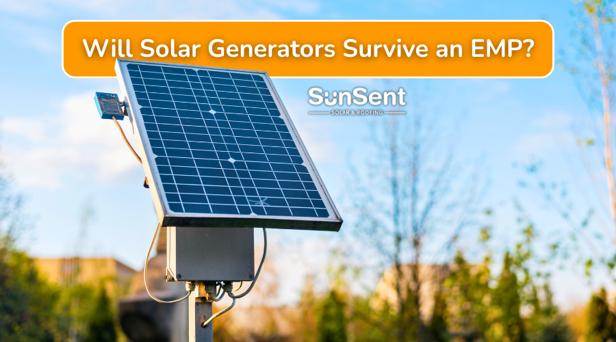 Will solar generators survive an EMP with solar panel system and outdoor installation by Sunsent.